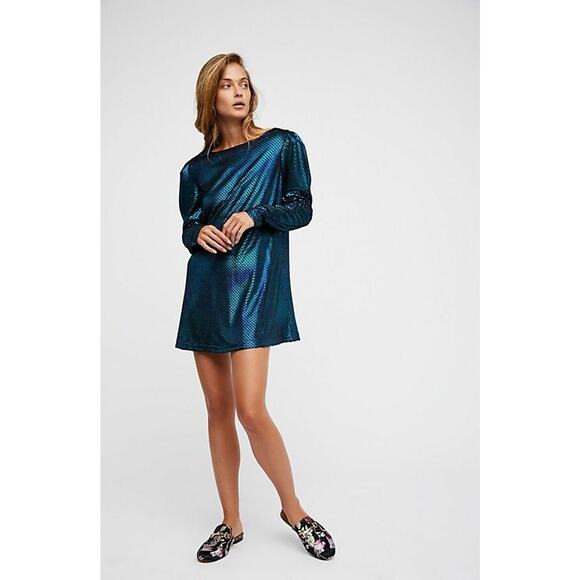 New Free People Diamonds are Forever Mini Dress $128 X-SMALL Petal Combo RARE - Picture 7 of 8